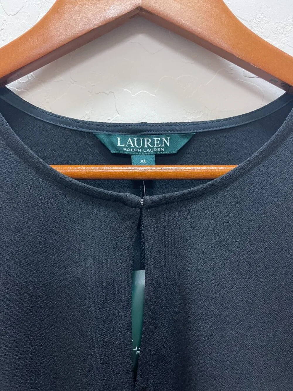 NWT Lauren Ralph Lauren Black Layered Tunic Top XL